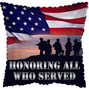 Honoring All Who Served 18&#x22; Square Foil Balloon, 1ct
