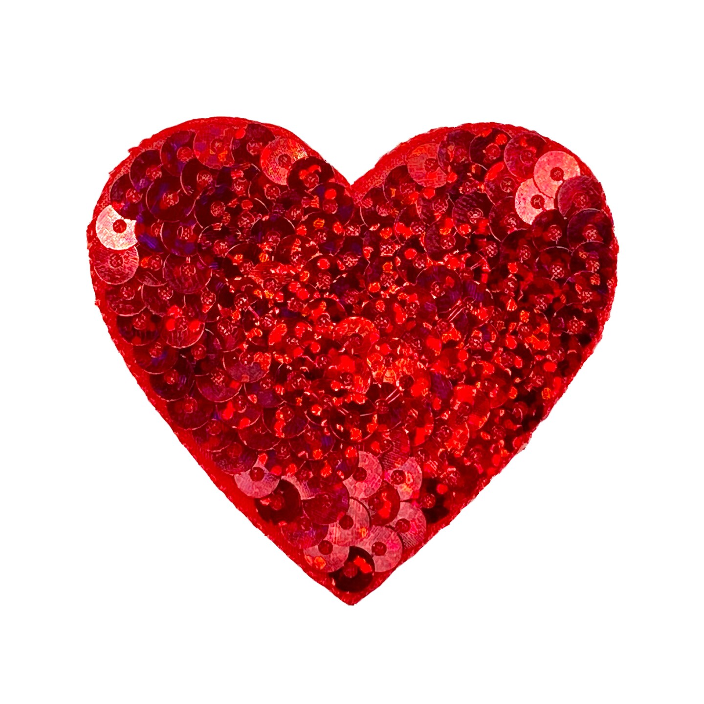 2" Sequin Heart, Iron on Patch