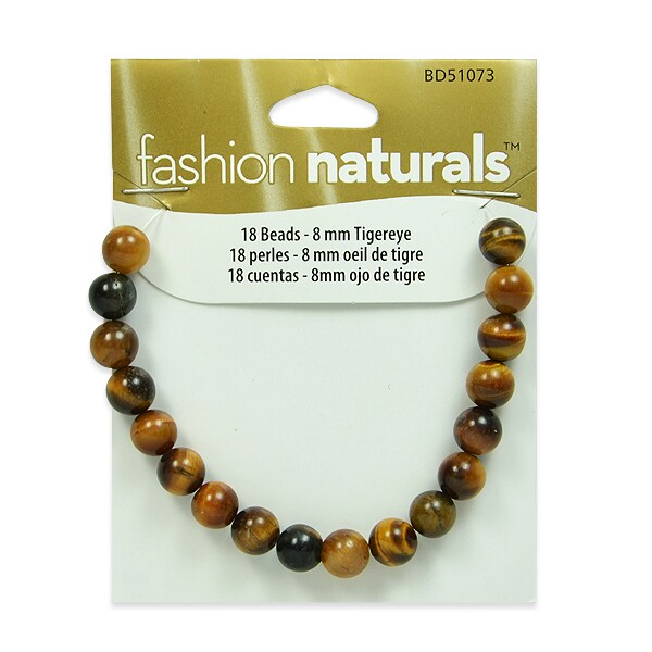 Tiger Eye Beads Pack of 18