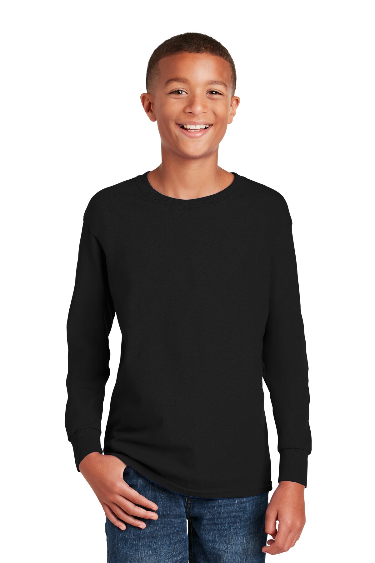 Gildan&#xAE; Youth Heavy Cotton Crewneck Long Sleeve T-Shirt.