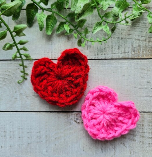 Crochet Heart Magnets for Refrigerator, Locker, Desk, Wedding Favors