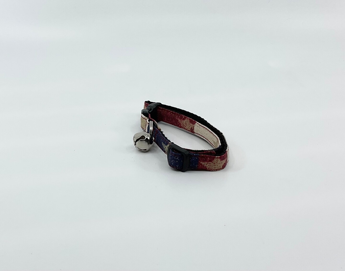 Patriotic Cat Collar With Optional Flower Or Bow Tie Gold  Stars On Red And Blue Stripes Breakaway Collar Adjustable Sizes S Kitten, M, product 6