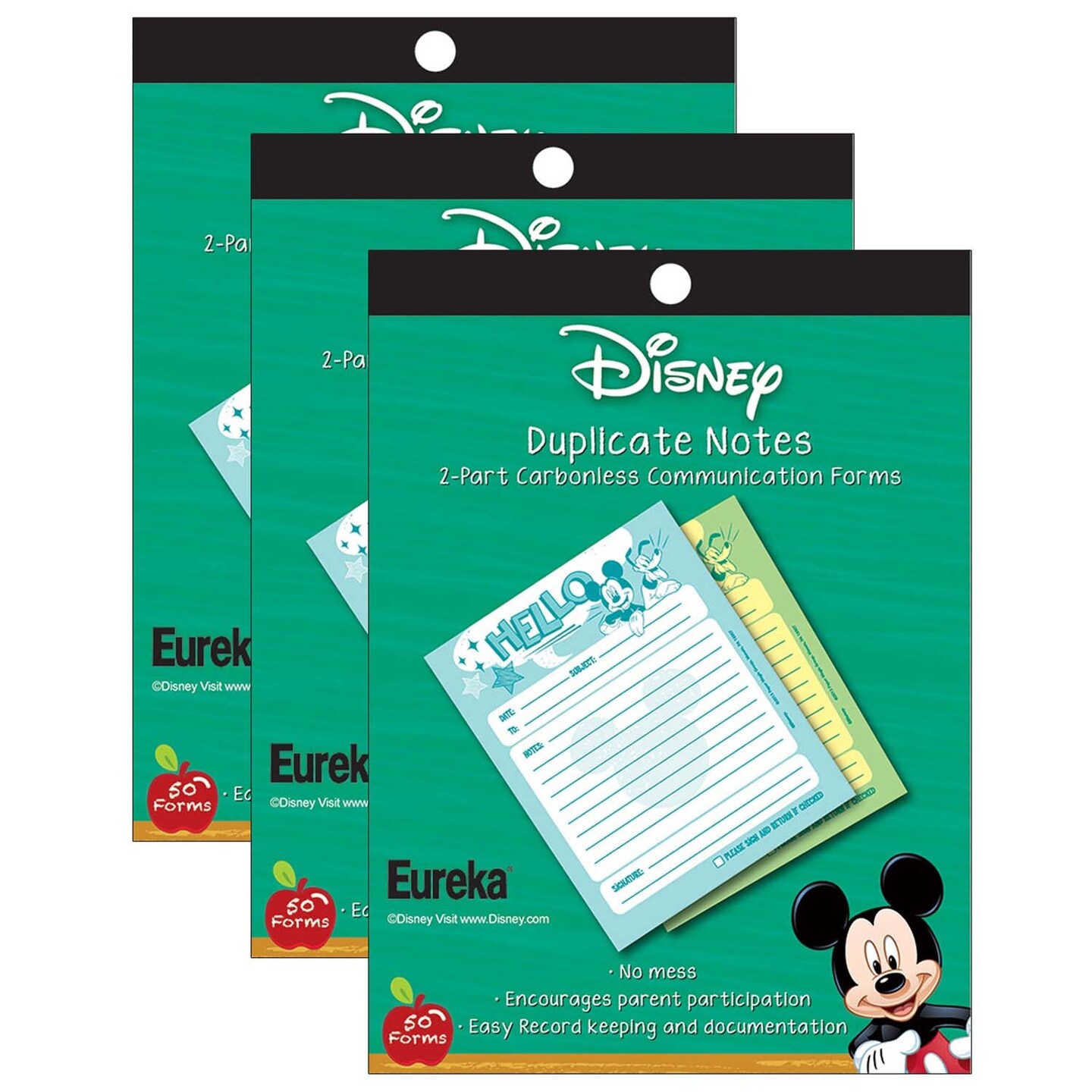 Mickey&#xAE; Hello Duplicate Notes, 50 Forms Per Pack, 3 Packs