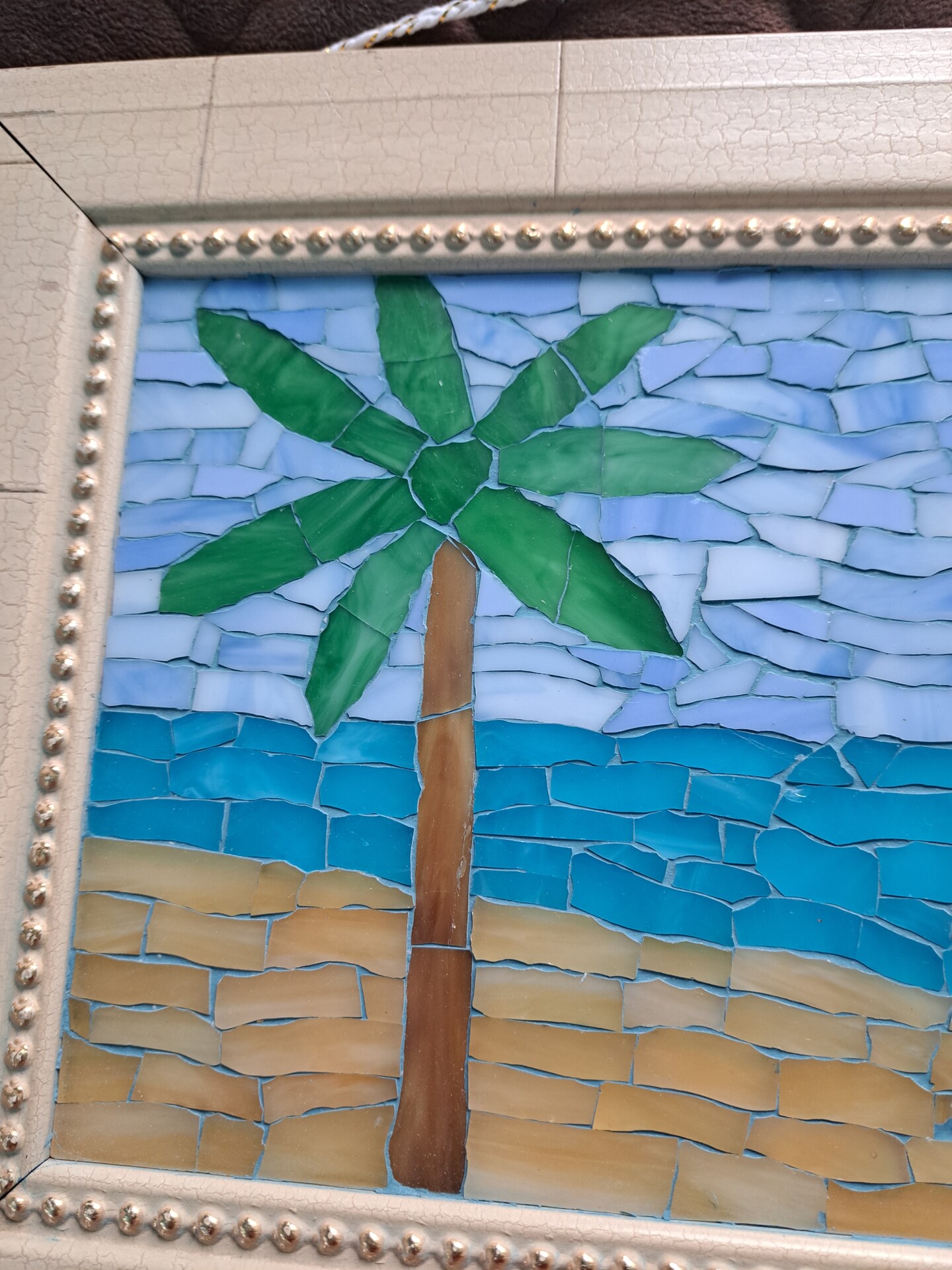 Sailing Toward the Lighthouse glass on glass mosaic product 3