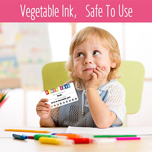 102 Pieces Punch Cards, Star Shaped Incentive Reward Cards Business Size Student Award Cards Boost Creativity & Skills Development for Business, Classroom, Kids Behavior, Students, Teachers, 3.5” x 2”