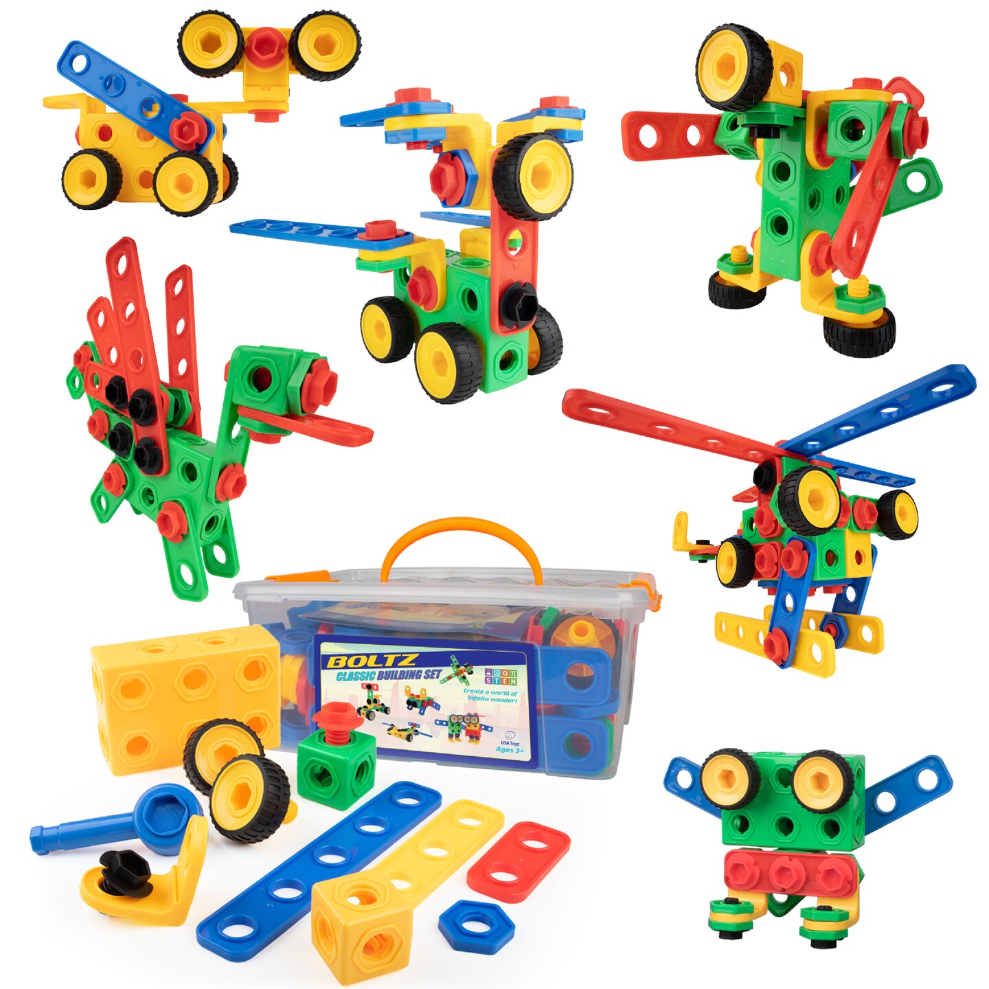 USA Toyz Boltz STEM Educational Toys for Kids - 101 Pc