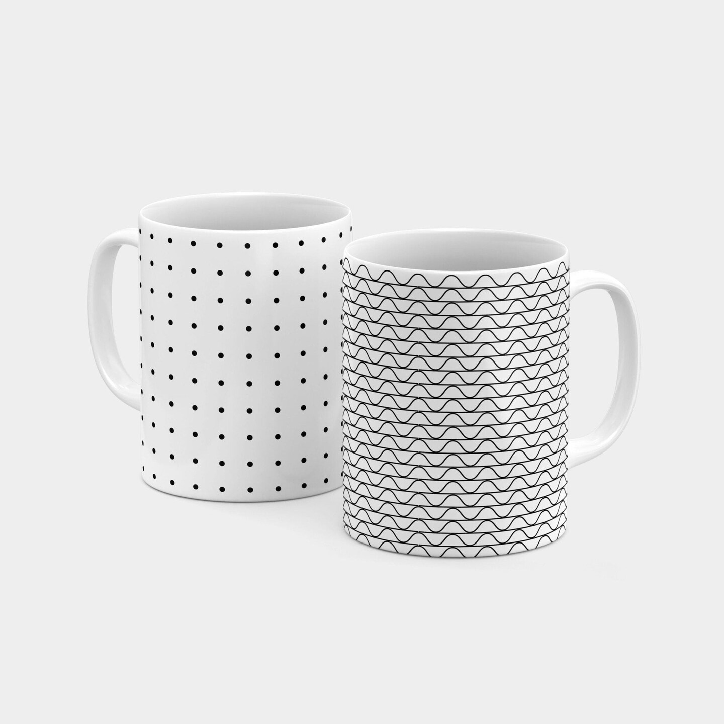 Mnml Wire Wave Pattern 11 Oz Mug