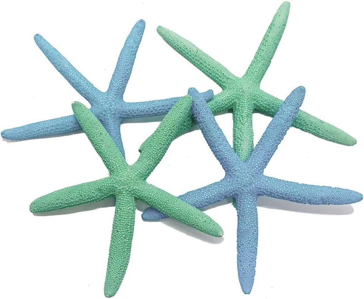 Starfish Decor 4 Pack Green &#x26; Blue Assorted Star Fish 4-6 Inch Starfish for Crafts Blue Green Starfish Wall D&#xE9;cor Beach Wedding Starfish Beach Starfish D&#xE9;cor
