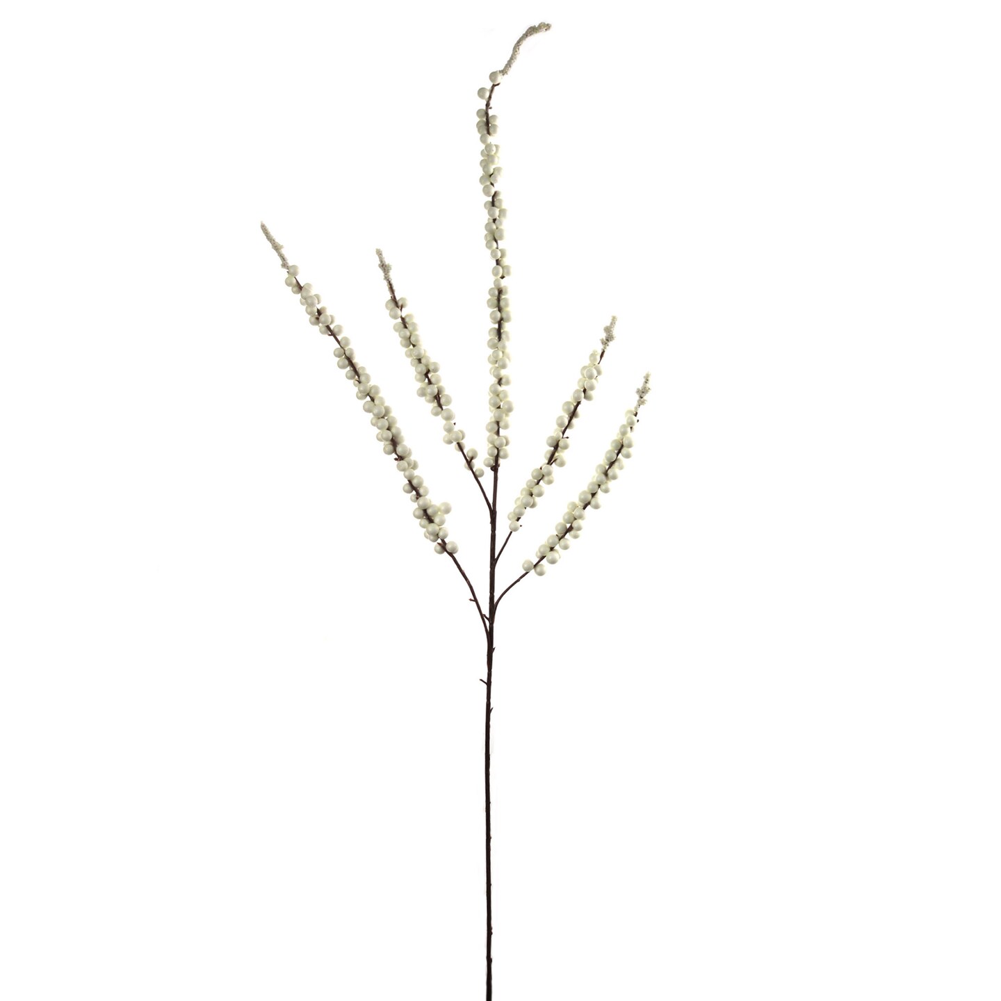Lifelike 42-Inch White Berry Spray - 5 Branch Faux Floral Accent, Perfect for Christmas Arrangements, Wreaths, and Holiday Home Decor - 2024 Christmas Collection, Floral Home by Artificial Flowers