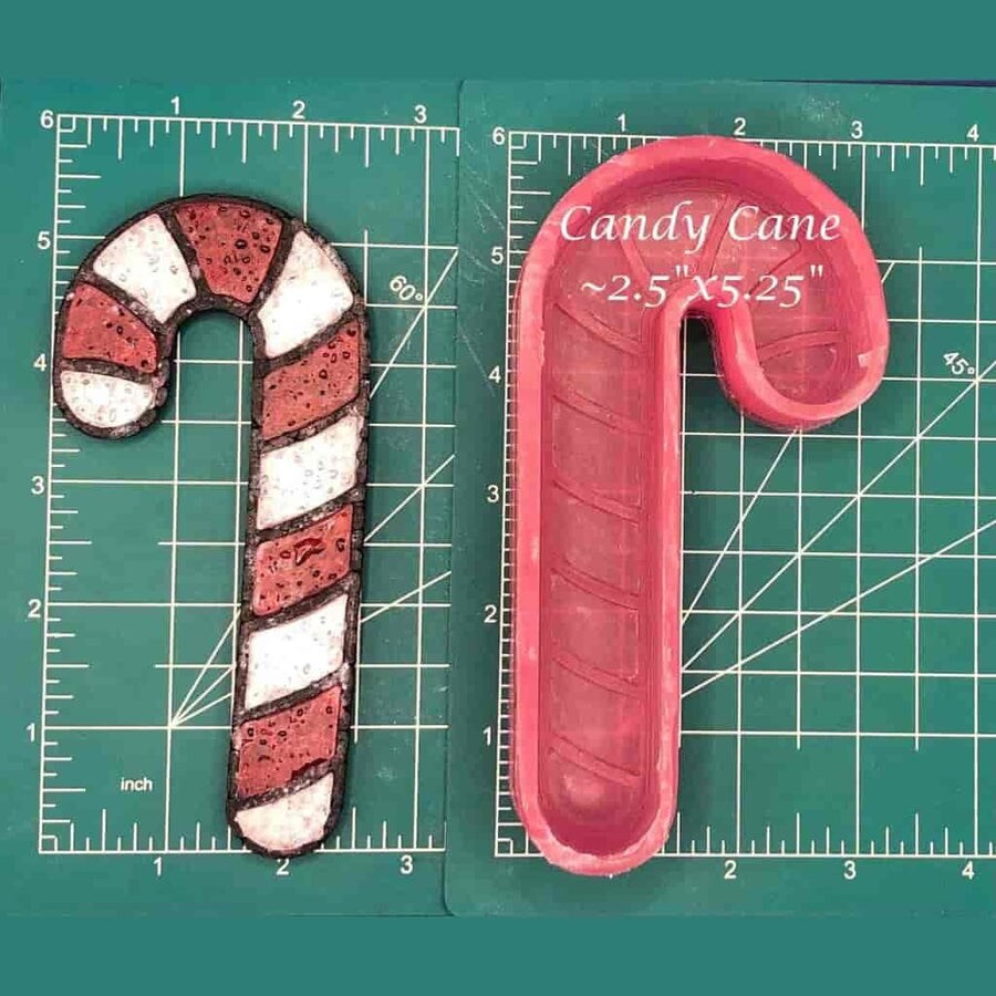 Candy Cane Silicone Freshie Mold