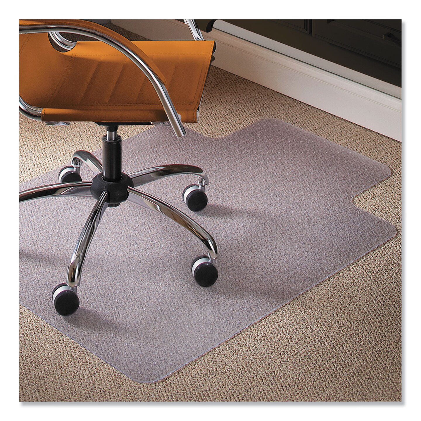 Natural Origins Chair Mat with Lip For Carpet, 45 x 53, Clear Natural Origins Chair Mat with Lip For Carpet, 45 x 53, Clear