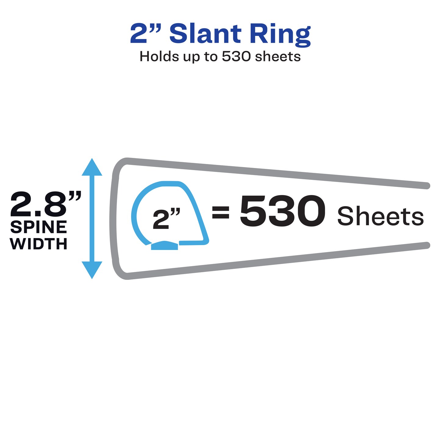 Avery Heavy-Duty View 3 Ring Binders, 2&#x22; One Touch Slant Rings, 4 White Binders (79790)