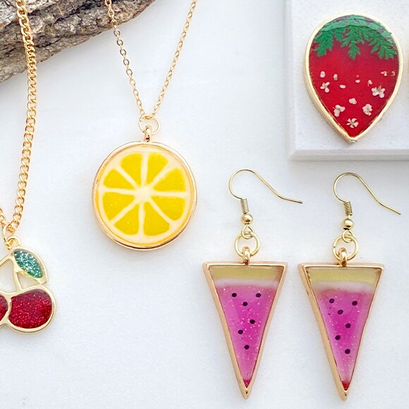 Cute UV Resin Fruit Jewelry for Beginners