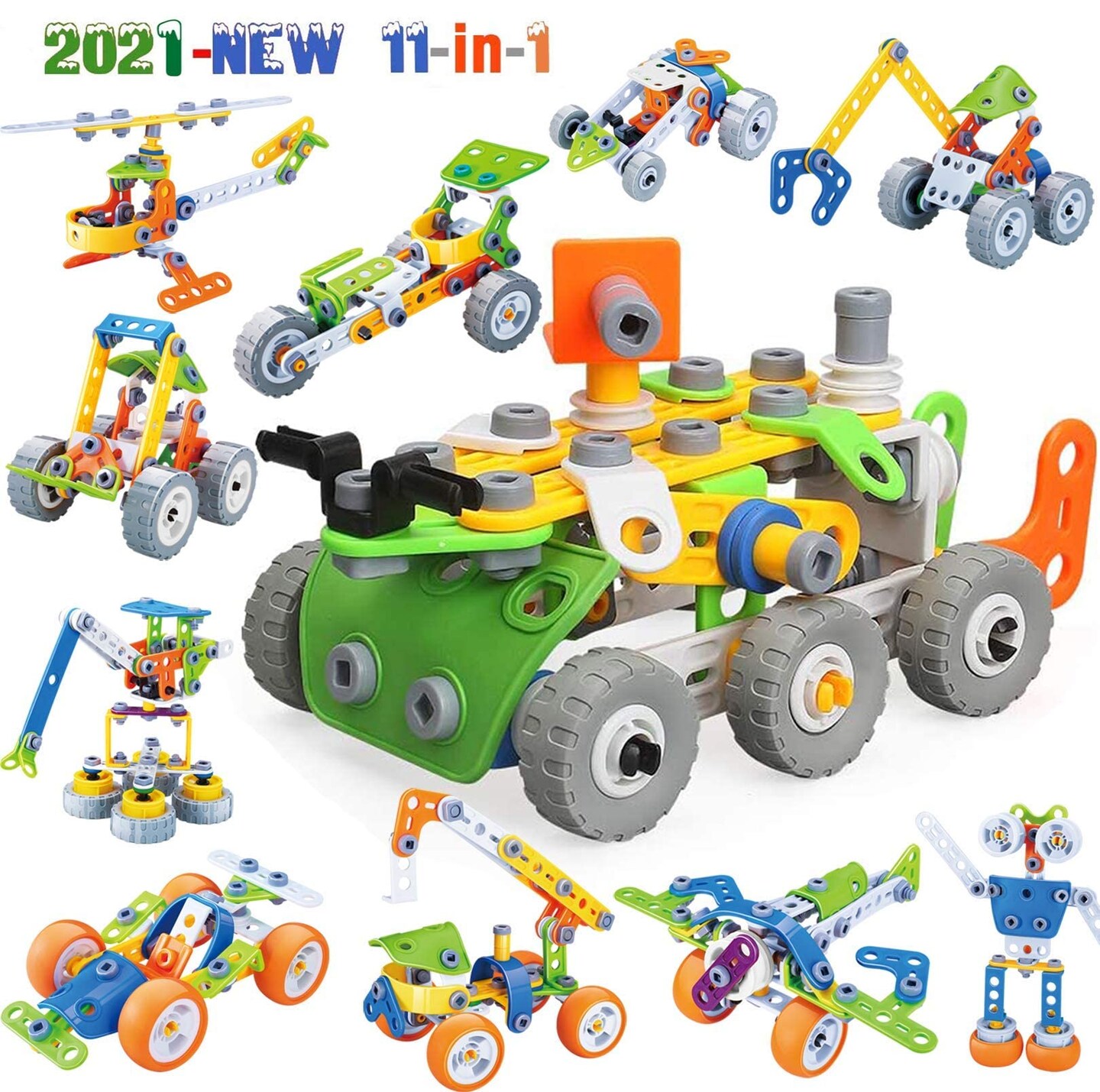 175 PCS Stem Toys for 5 6 7 8 Year Old Boys Birthday Gift Erector Construction Set Building Toy for Kids Age 4-8 4-6 5-7 6-8 Creative Game