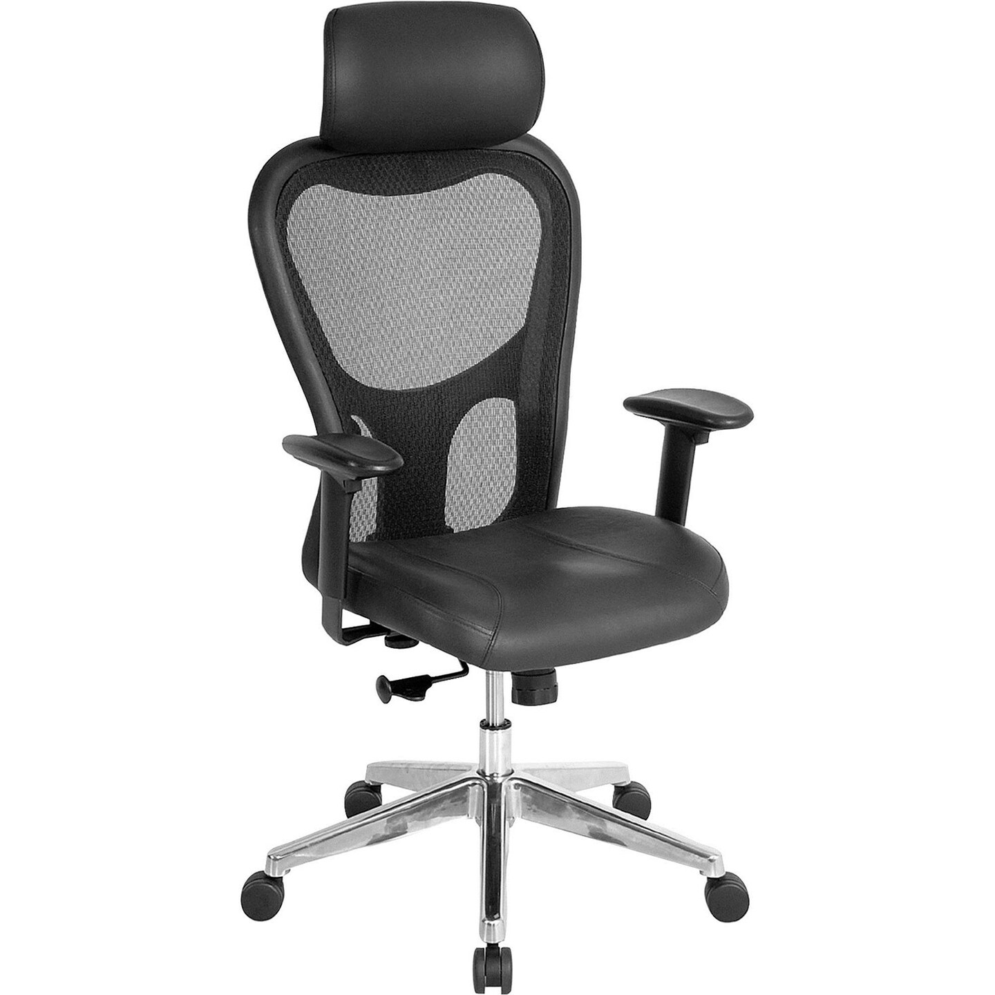 Lorell Executive High-Back Chair, 24-7/8&#x26;quot;x23-5/8&#x26;quot;x52-7/8&#x26;quot;, Black