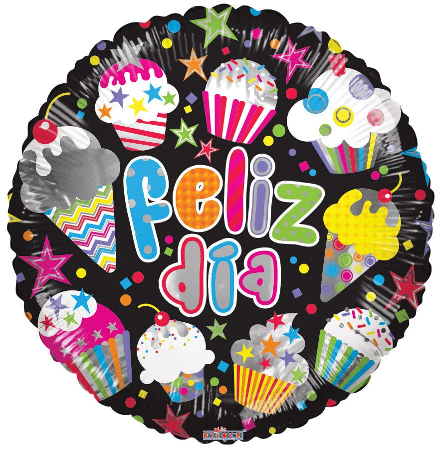 Desserts Feliz D&#xED;a 18&#x22; Round Foil Balloon, 1ct