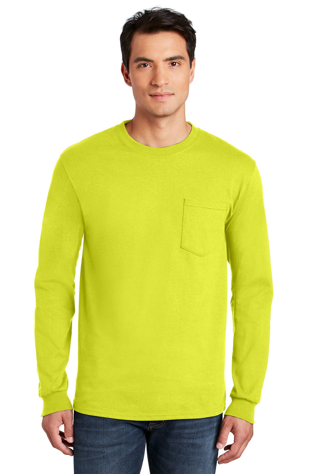 Gildan&#xAE; Crew Neck Ultra Cotton Long Sleeve Pocket T-Shirt