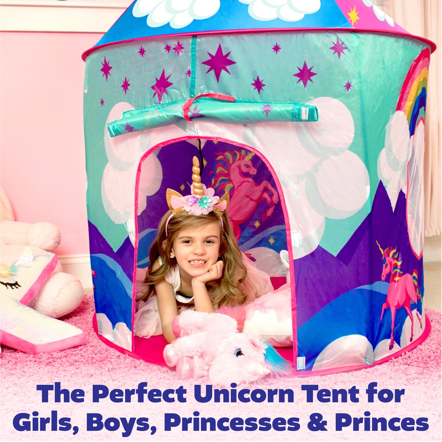 USA Toyz Unicorn Pop Up Tent for Kids