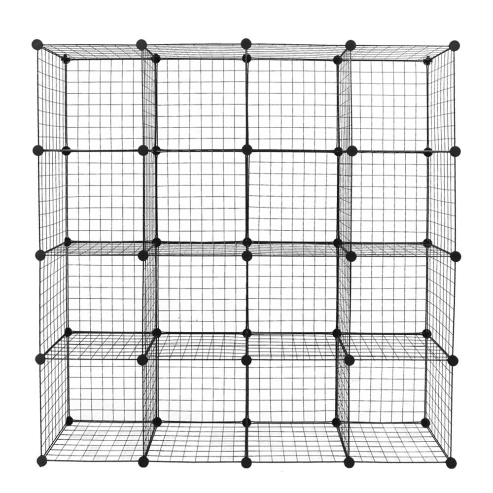 Wire Cube Storage Metal Closet Organizer Bookcase Cabinet Wardrobe Storage Shelves