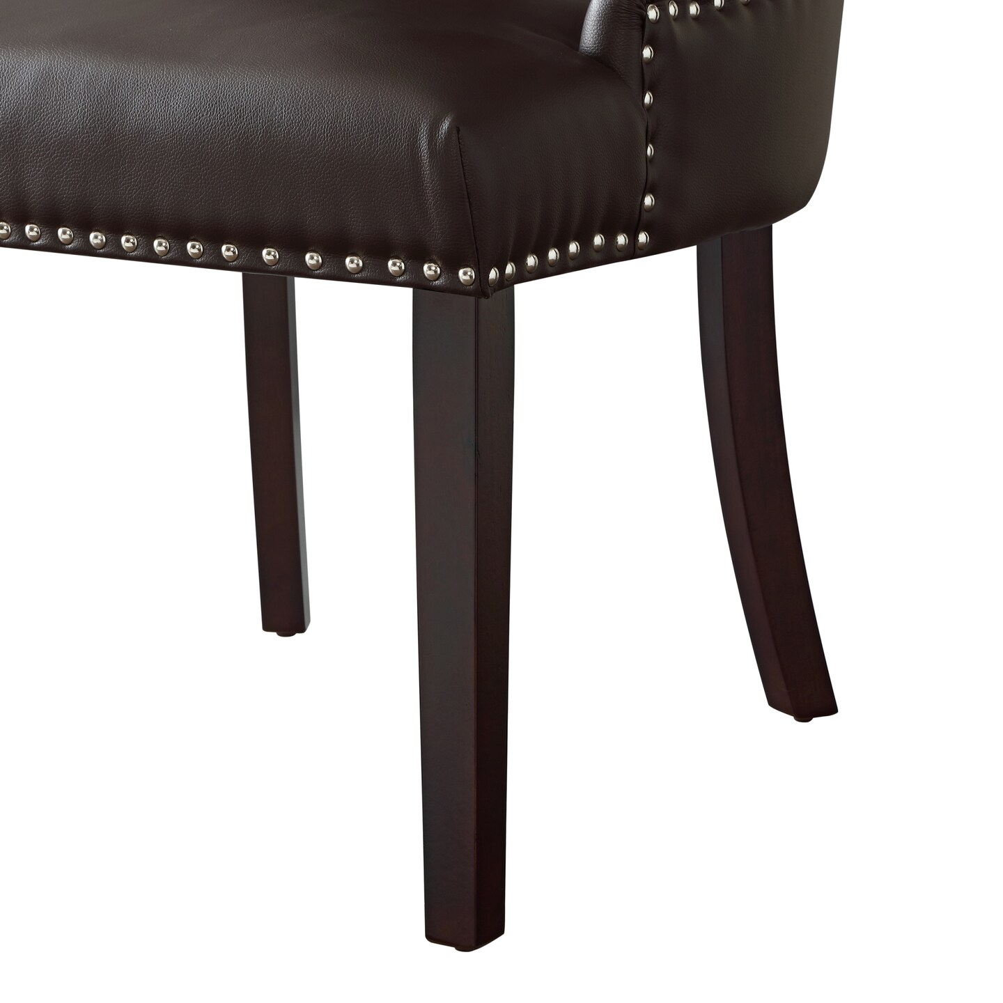 Autumn PU Leather Nailhead Armless Dining Chair (Set of 2)