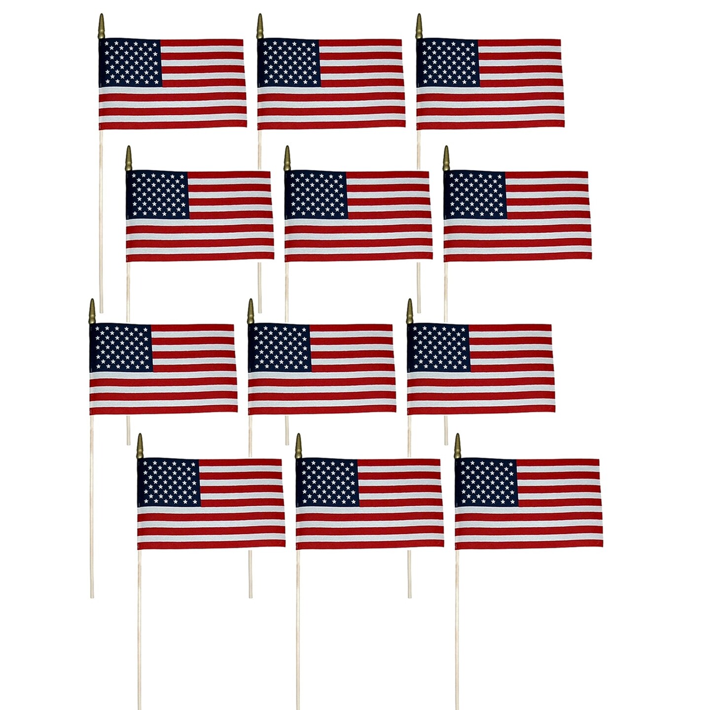 Verona Brand U.S. Miniature Flag, 8&#x22; x 12&#x22;, Pack of 12
