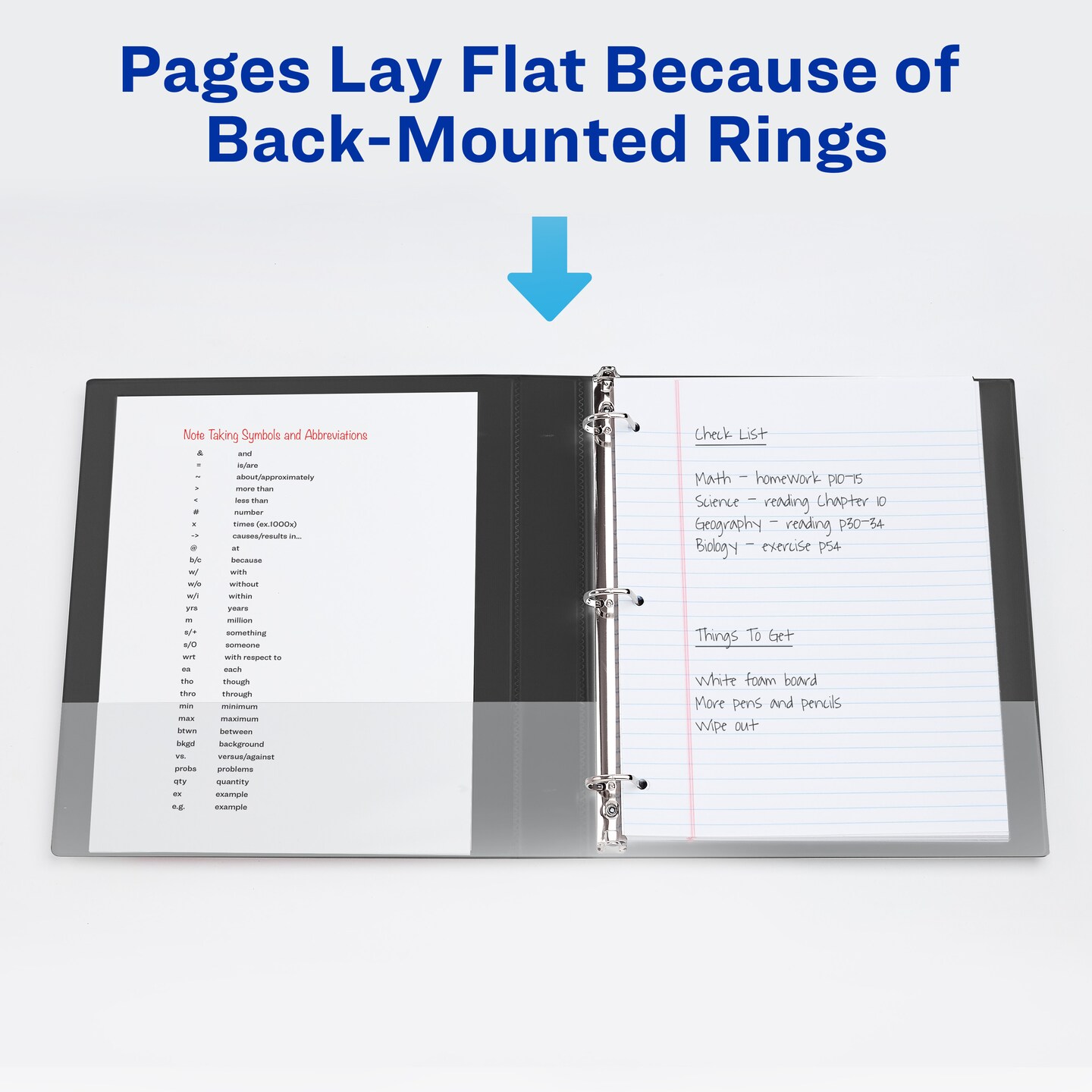 Avery Durable Clear View 3 Ring Binders, 1 Inch EZD Rings, 1 Black Binder (09300)