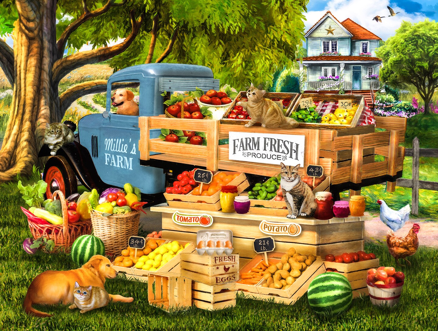 Sunsout Millie&#x27;s Fresh Produce 500 pc Jigsaw Puzzle 28584