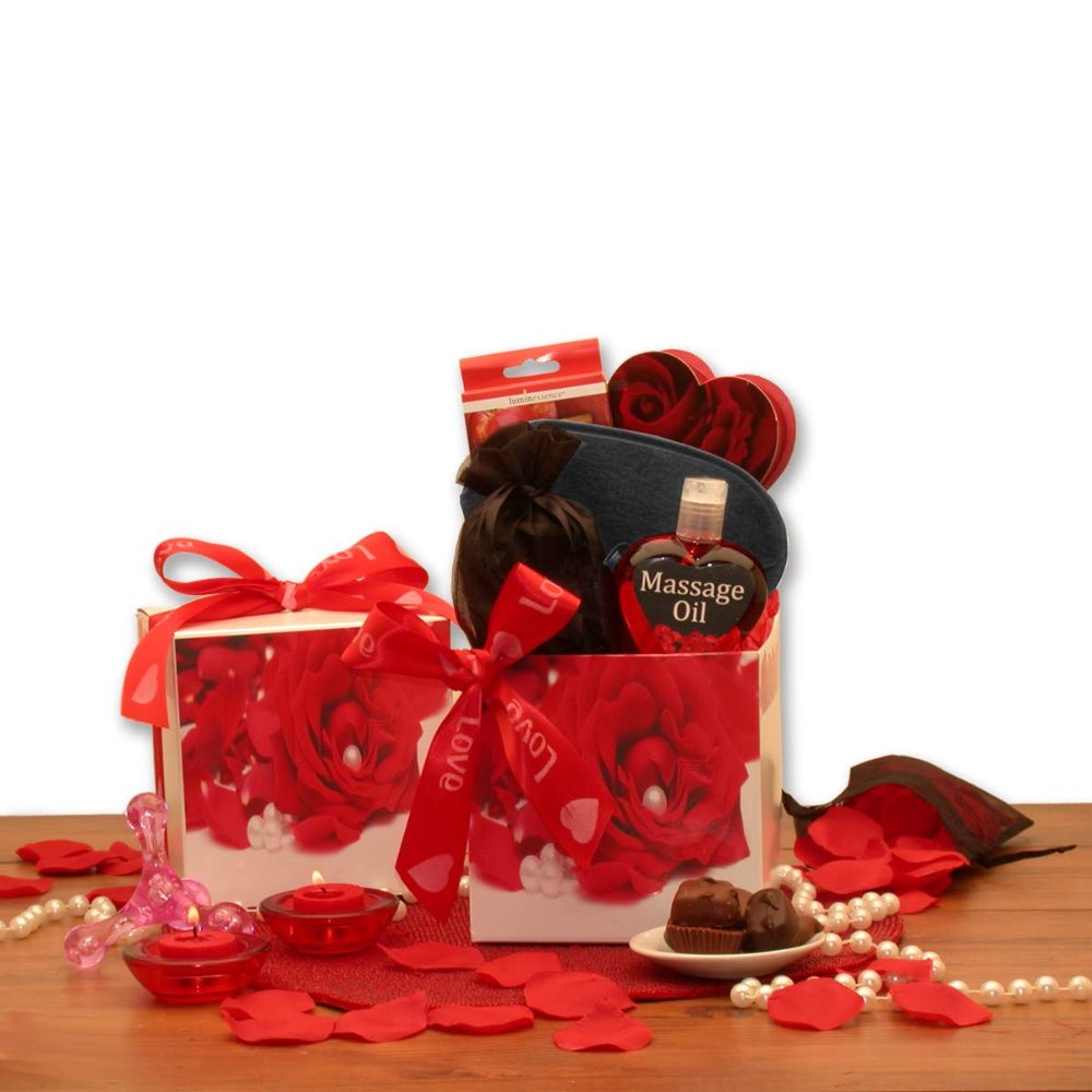 GBDS Bed of Roses Gift Set - Wedding Gift Basket - Valentine&#x27;s Gift Set