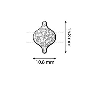 LiotrI VI, Paisley Connector Antique Brass Plate, 2 pieces