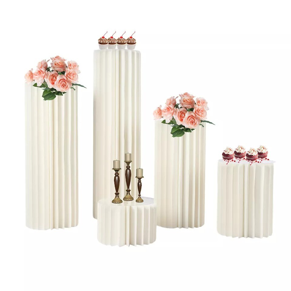 20-100cm Flower Stand Plinth Floral Display Wedding Centerpieces Stand 5 Pack