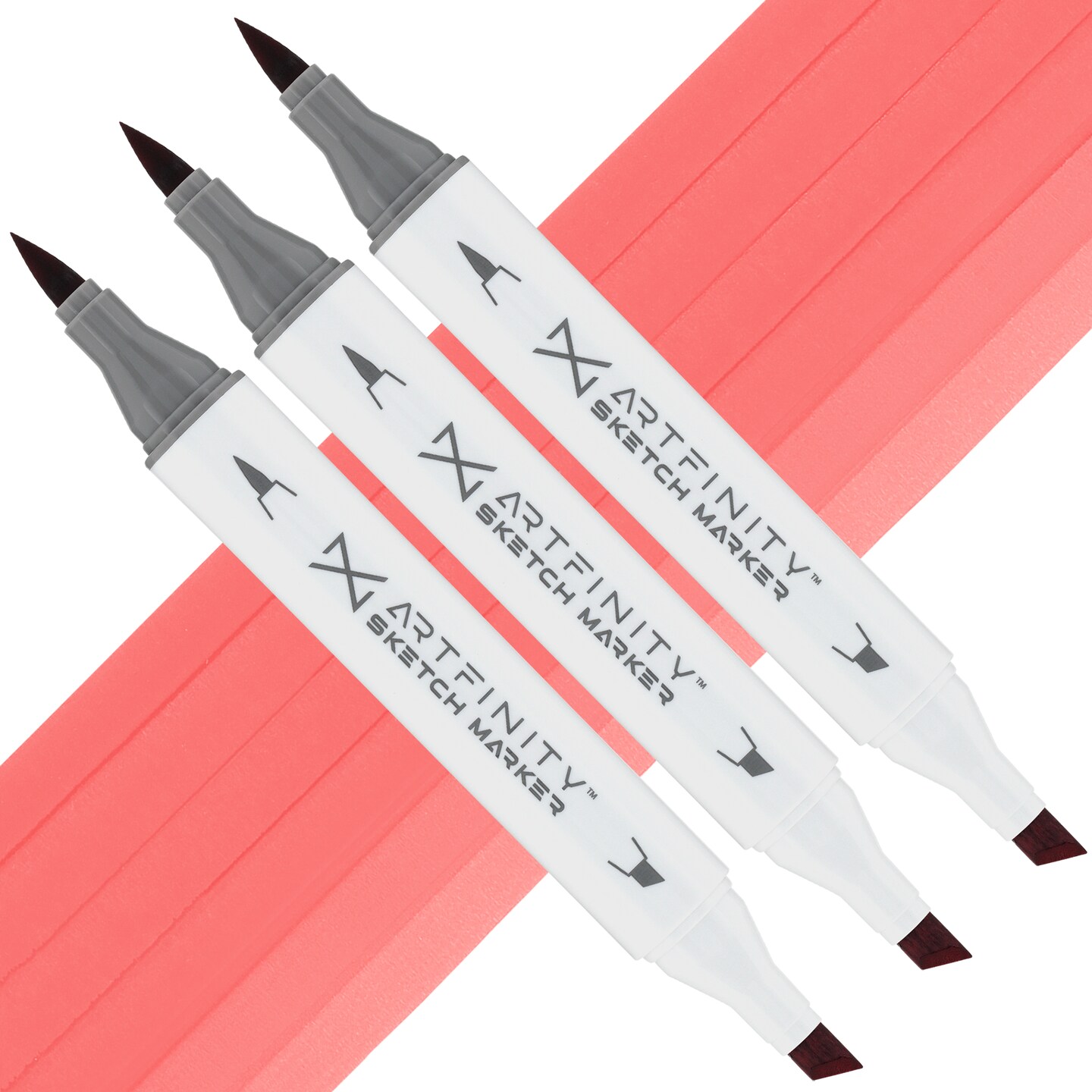 Artfinity Sketch Markers - Set of 3 - Frozen Raspberry R3-4, Vibrant, Professional, Dye-Based Alcohol Markers for Artists, Drawing, Travel, & More