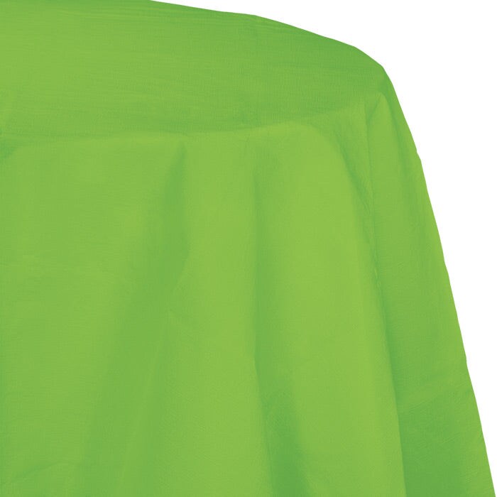 Fresh Lime Round Polylined TIssue Tablecover, 82&#x22;