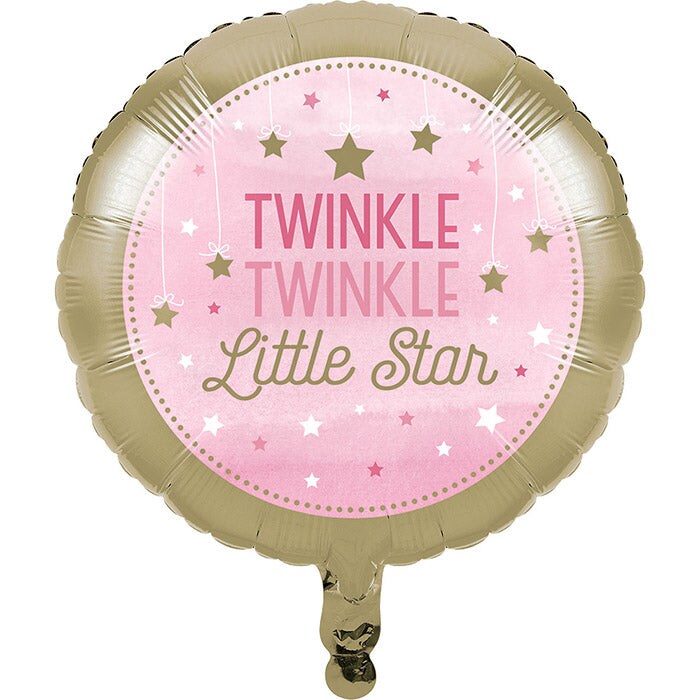 One Little Star - Girl Metallic Balloon 18&#x22;