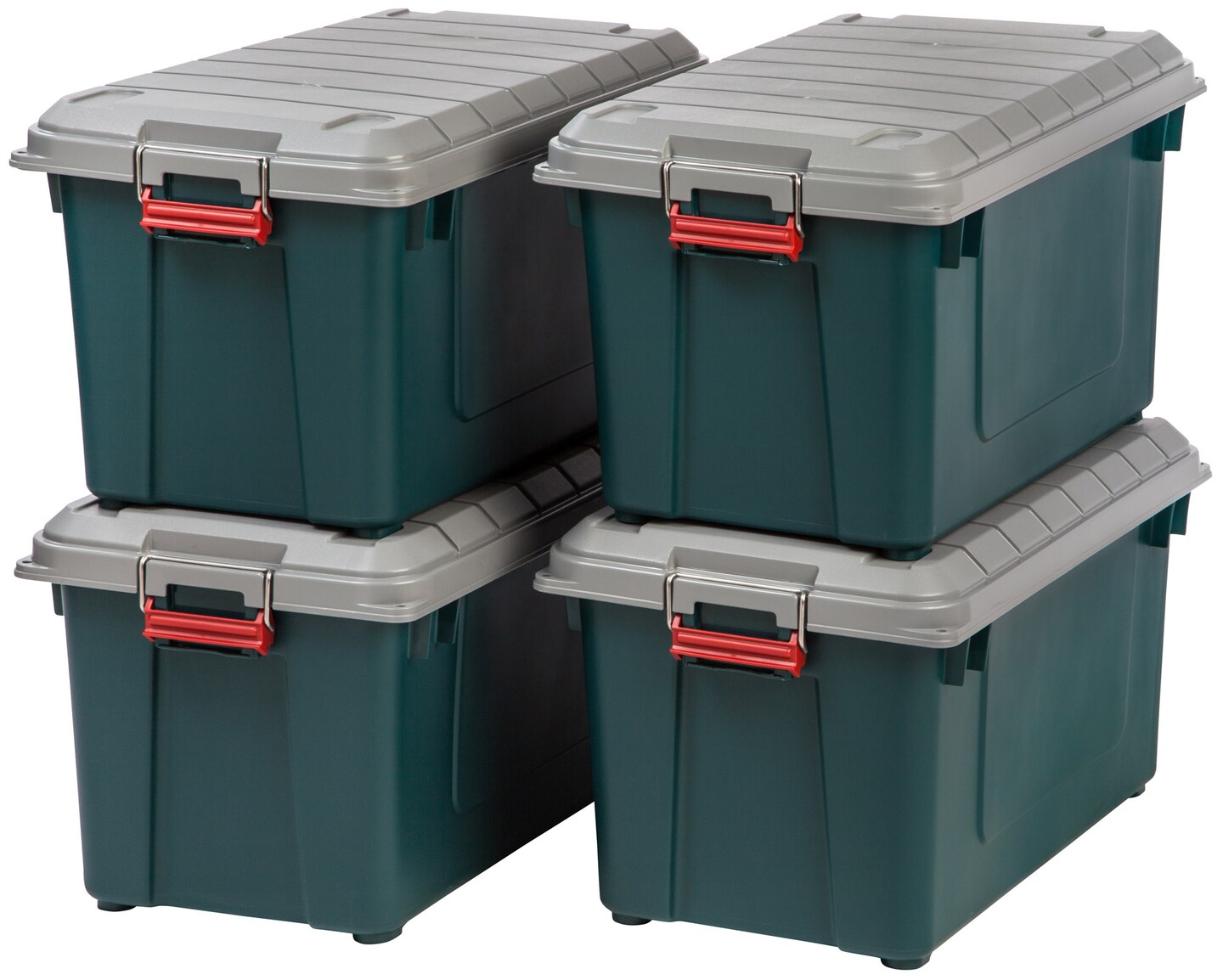 IRIS USA 4Pack 82qt/20gal Heavy Duty Plastic Storage Tote with Lids