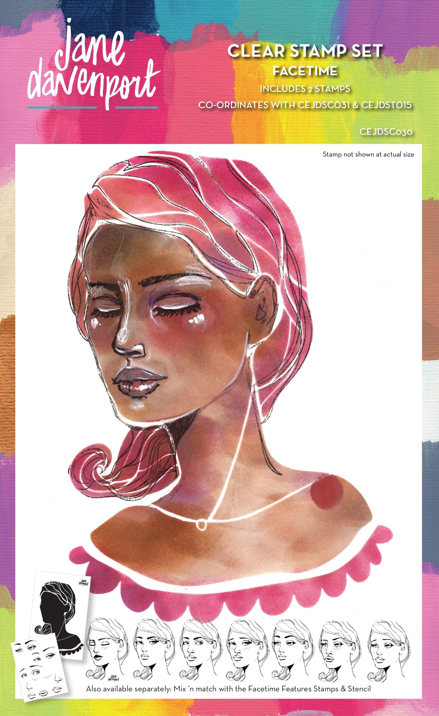 Creative Expressions Clear Stamp Set 6"X8" By Jane Davenport-Facetime