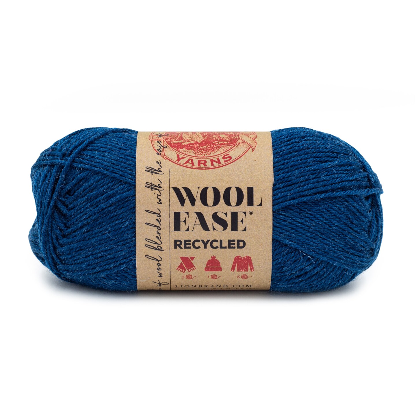 Lion Brand Wool-Ease Recycled Yarn-Royal Blue