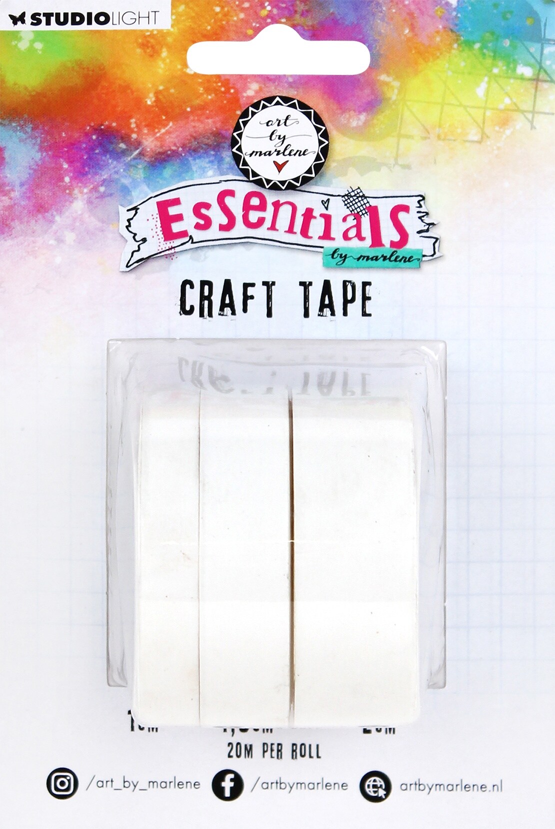 Art By Marlene Stencil Tape 3/Pkg-Nr. 03, 10mm/15mm/20mm