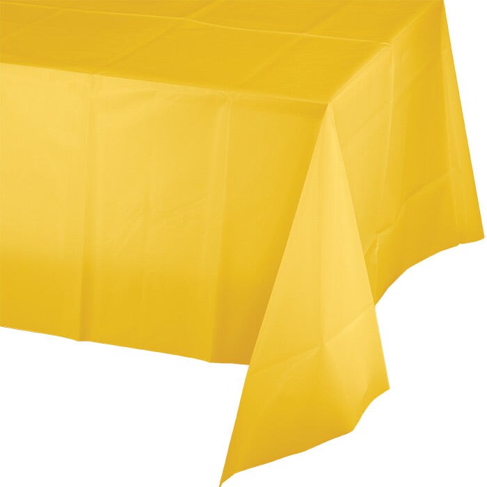 School Bus Yellow Tablecover Plastic 54&#x22; X 108&#x22;