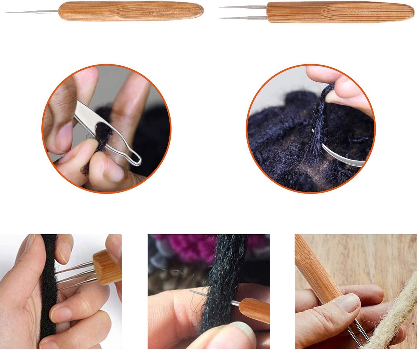 Dreadlock Crochet Hook Tool,Braid Hair Dreadlocks Needle Weaving Crochet for Braid Craft (0.75mm)