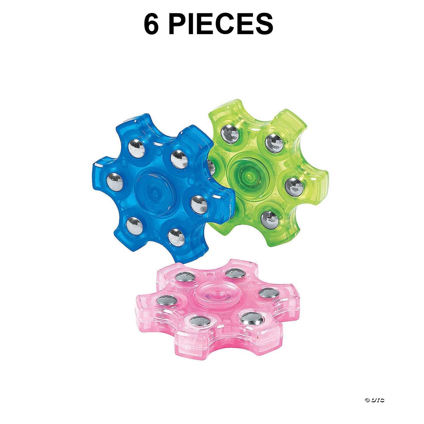 Glow-in-the-Dark Fidget Spinners - 6 Pc.