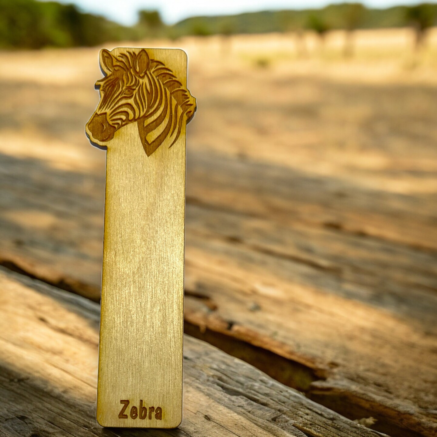 Bookmark - Zebra - Birch wood