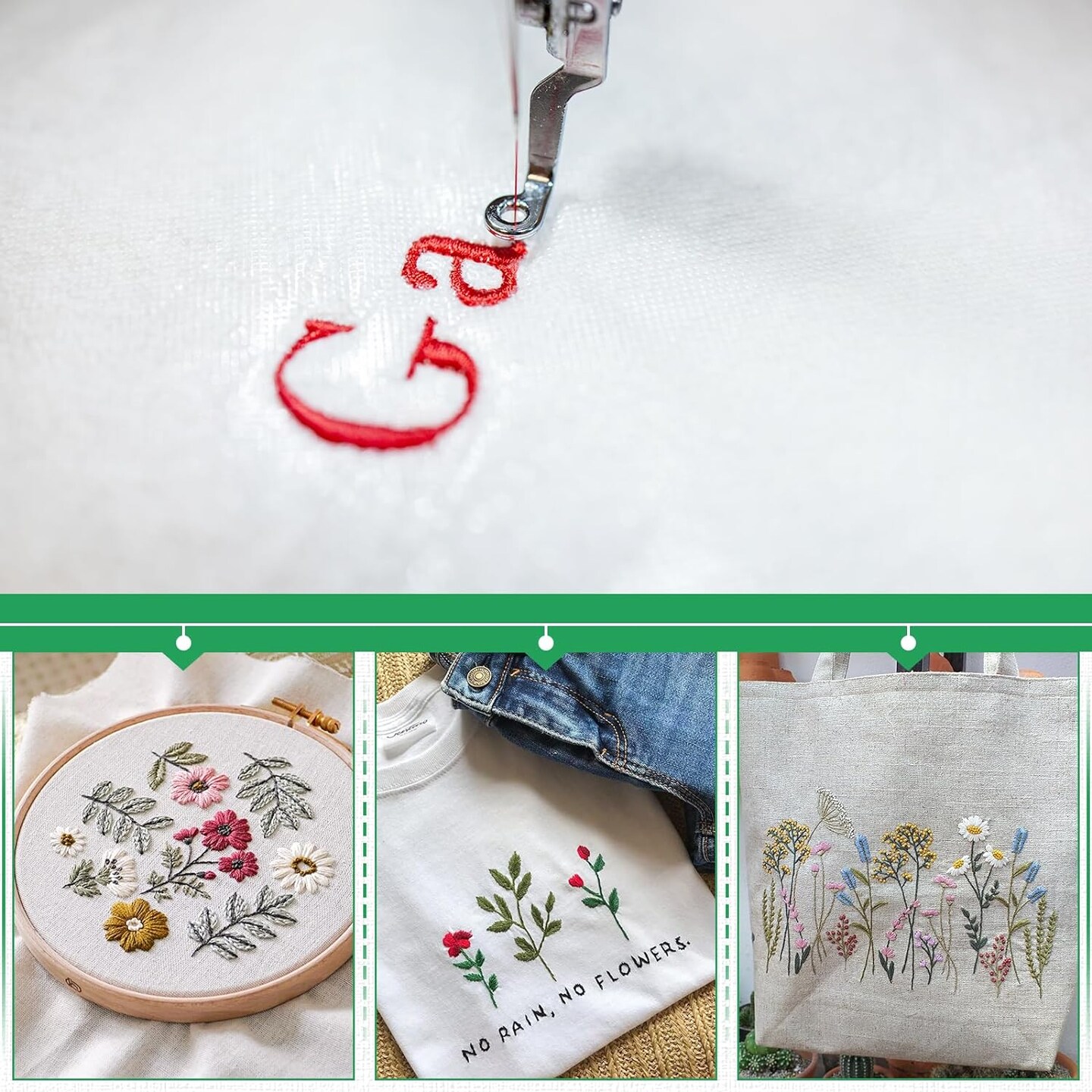 Wash Away Water Soluble Embroidery Stabilizer Backing & Topping 9 “ x 50 Yd roll, Medium Weight - Cut into Variable Sizes for Machine Embroidery and Hand Sewing