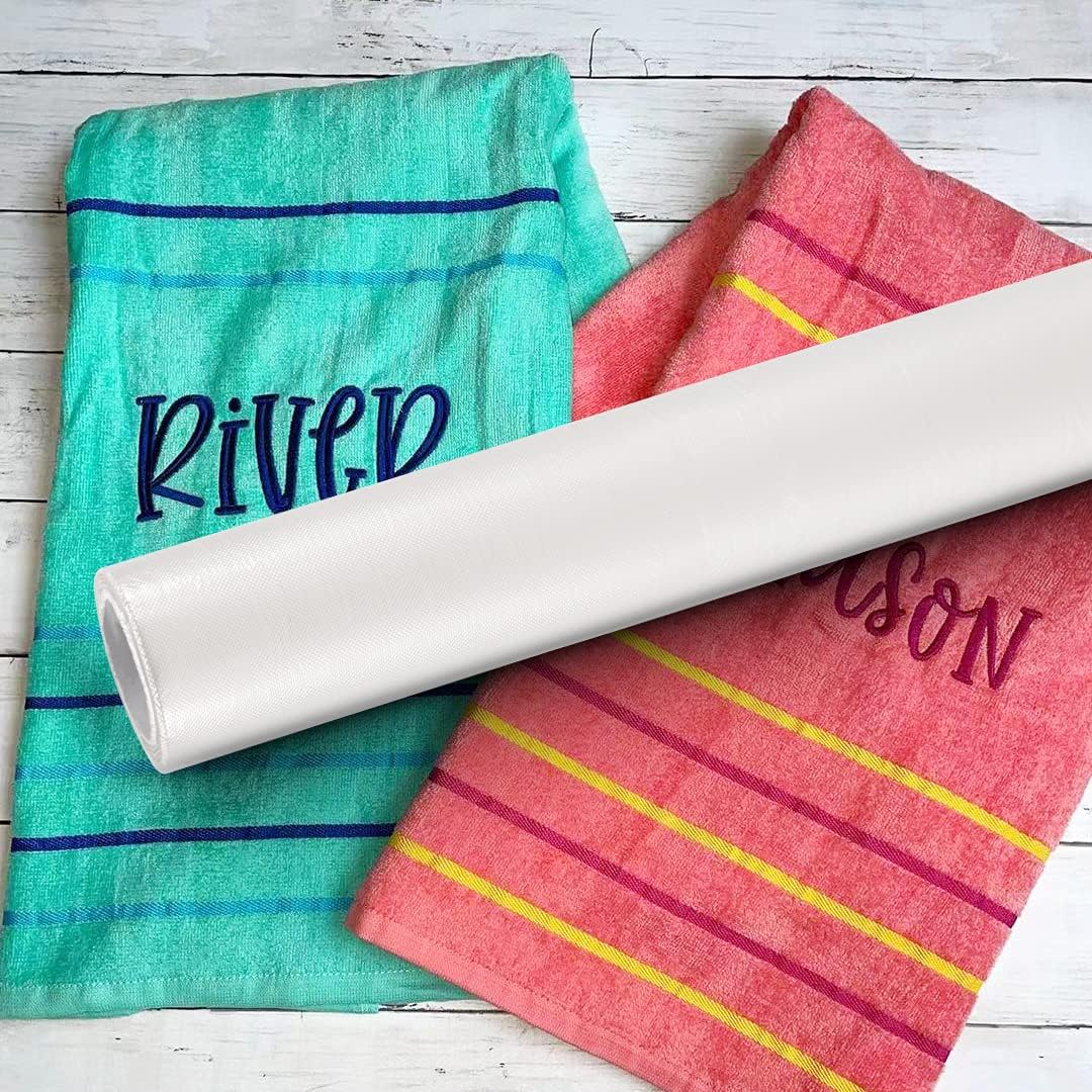 Light Weight Clear Wash Away - Water Soluble Embroidery Topping Film - 10&#x22;x10 Yd roll - Cut into Various Sizes for Machine Embroidery and Hand Sewing