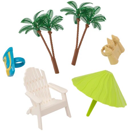Beach Chair &#x26; Umbrella Cake Kit 6-Piece set