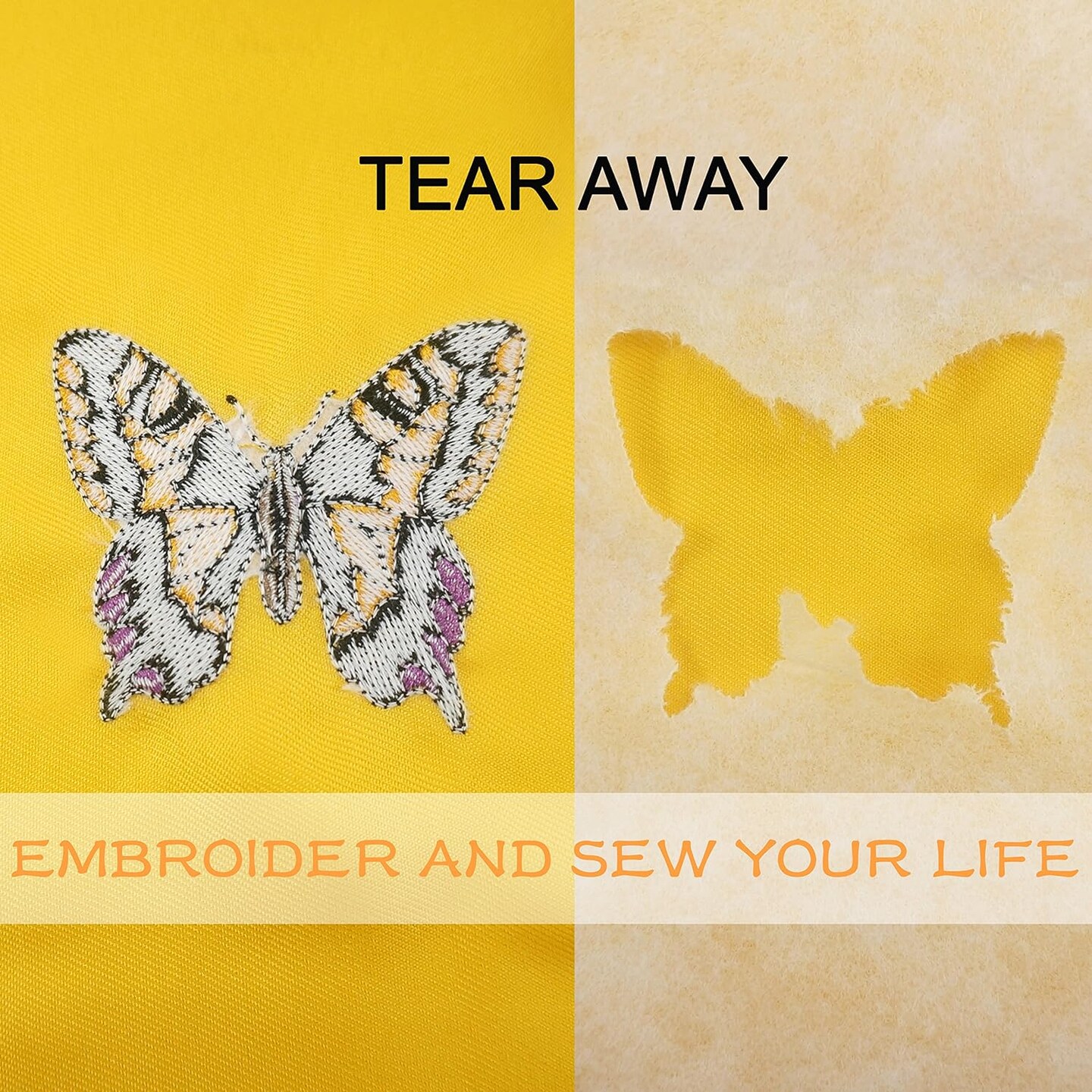 Machine Embroidery Stabilizer Backing 10" x 50 Yd roll - Medium Weight 1.8 oz - Cut into Variable Sizes - for Machine Embroidery and Hand Sewing