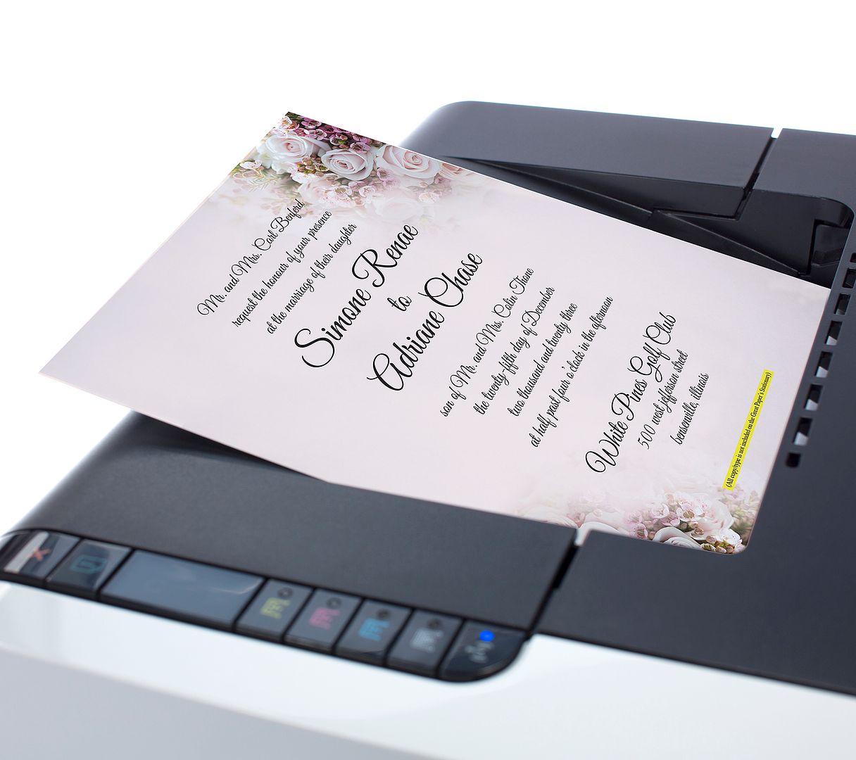 Great Papers! Elegant Florals Letterhead, for Invitations, Announcements and Personal Messages, Printer Friendly 8.5" x 11", 50 Pack