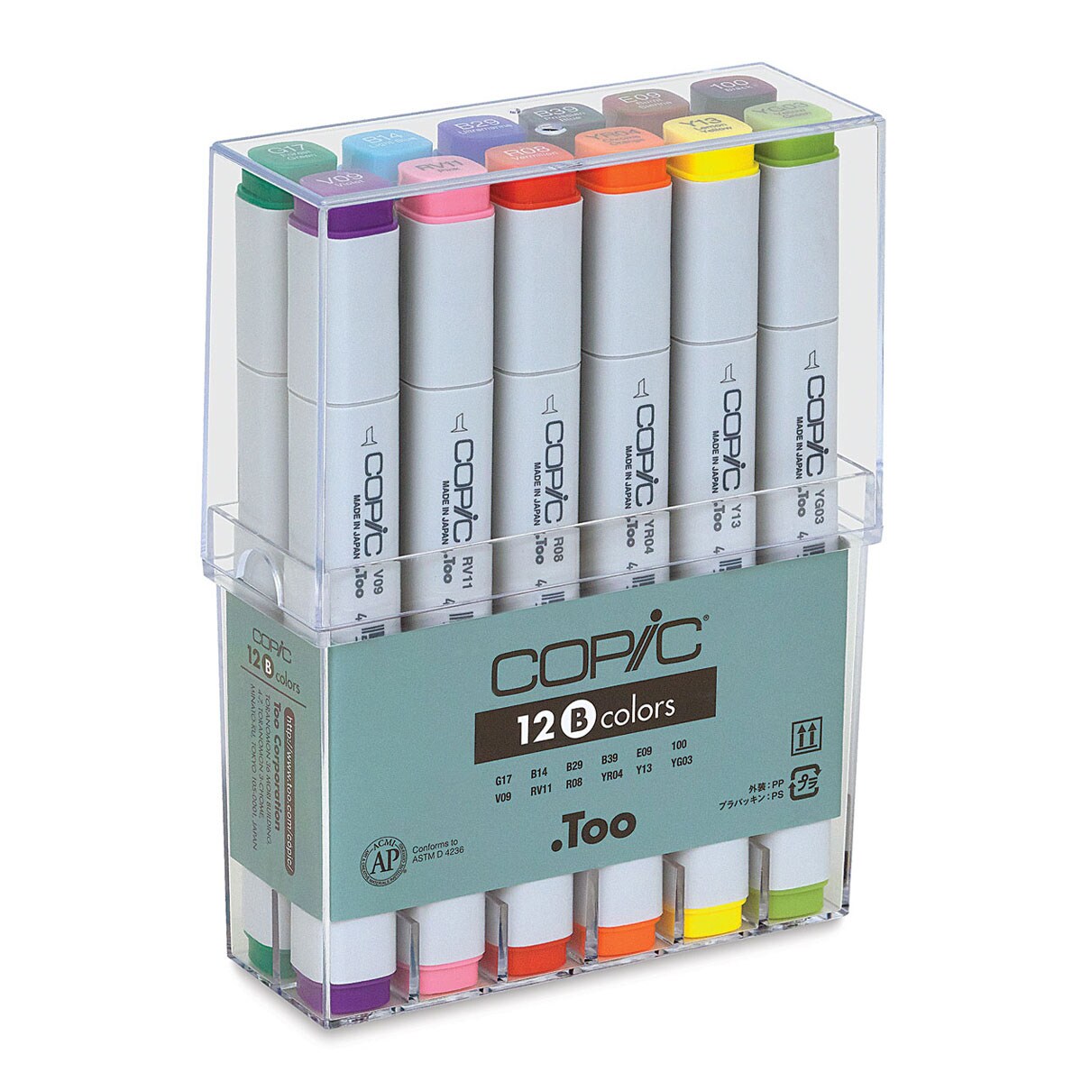 Copic Classic Marker - Basic Colors, Set of 12
