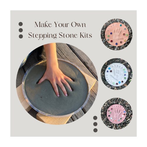 Make Your Own Stepping Stone Kit, Mother's Day Gift, Handprint Stepping