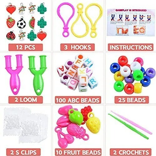 Loom Rubber Bands, Bracelet Making Kit, Colored Rubber Bands Kit, Loom Set