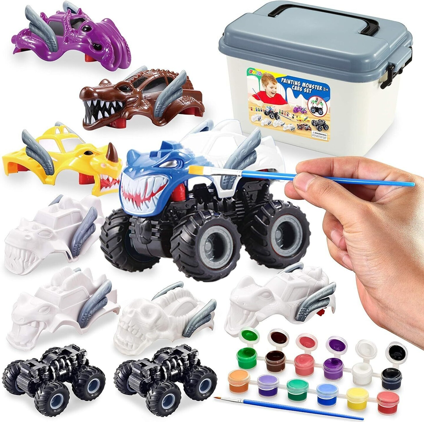 Kids Craft Kit Build &#x26; Paint Your Own Monster Car Art &#x26; Craft Kit DIY Toy